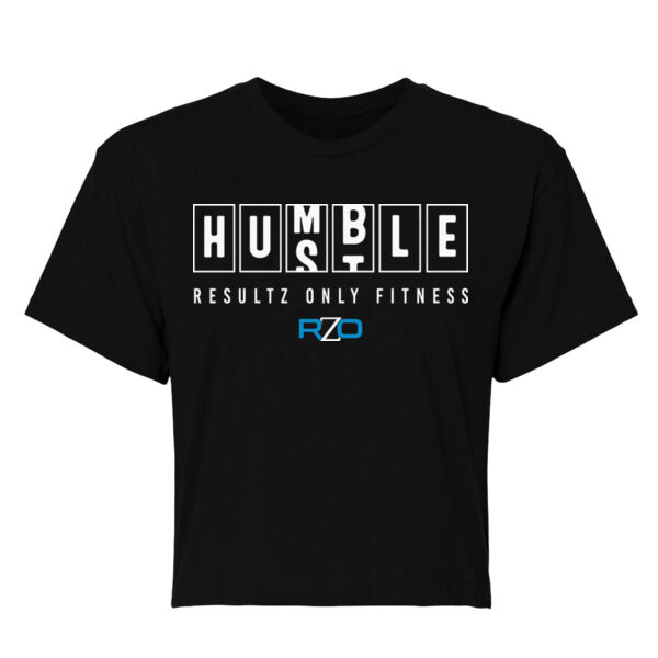 HUMBLE HUSTLE - WOMEN'S CROP T-SHIRT - $6R4N1M$ Thumbnail