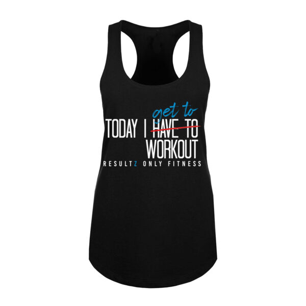 TODAY I GET TO WORKOUT - WOMEN'S FITTED TANK - $Q6JBF7$ Thumbnail